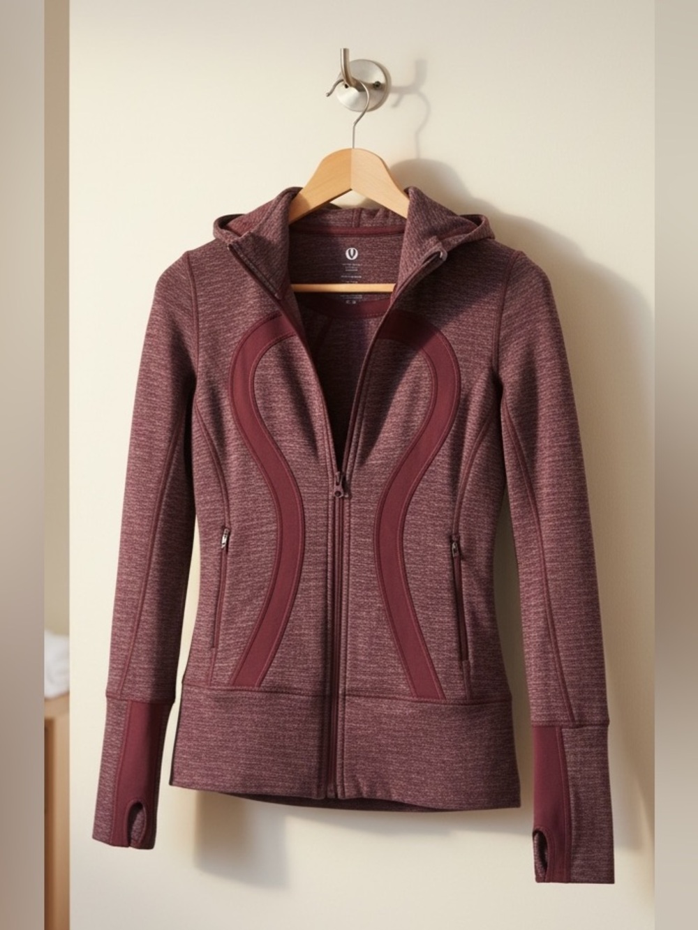 Old Lululemon Stride Heathered Plum Zip Front Jacket Size 2
